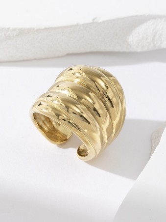 Bague dorée multi anneaux