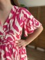 Robe longue fluide Labyrinthe fendue fuschia Robe longue fluide Labyrinthe fendue fuschia