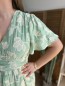 Robe courte brodée Éléna verte Robe courte brodée Éléna verte