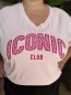 T-Shirt Curvy Iconic Club à pois rose T-Shirt Curvy Iconic Club à pois rose
