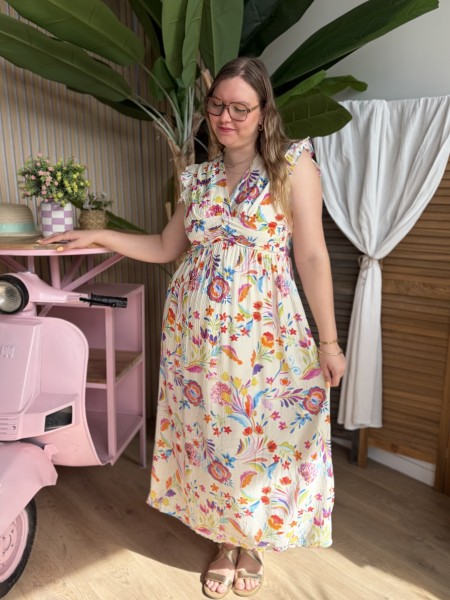Robe Longue Soline Fleurie grande taille