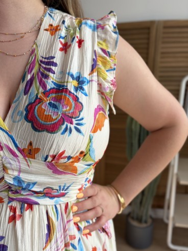 Robe Longue Soline Fleurie  grande taille
