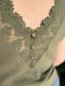 Blouse Dentelle en gaze de coton kaki Blouse Dentelle en gaze de coton kaki