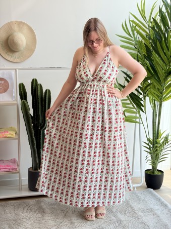 Robe longue à bretelles Esmée grande taille