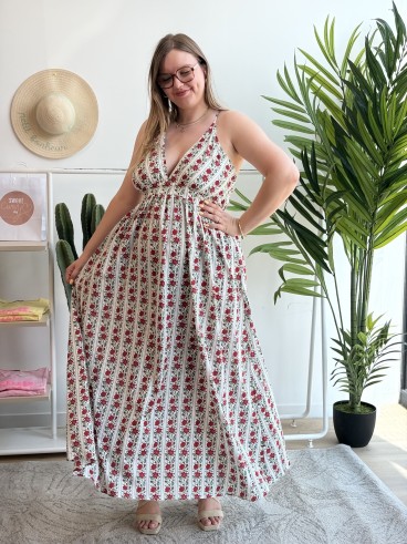 Robe longue à bretelles Esmée grande taille