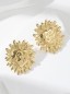 Boucles d'oreilles dorées coeur & soleil