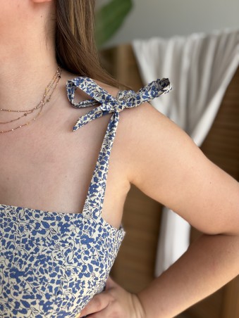 Robe longue bandeau Céleste