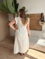 Robe longue en gaze de coton à cœurs dorés blanc Robe longue en gaze de coton à cœurs dorés blanc