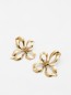 Boucles d'oreilles dorées fleur 4 pétales