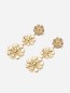 Boucles d'oreilles pendantes 3 fleurs