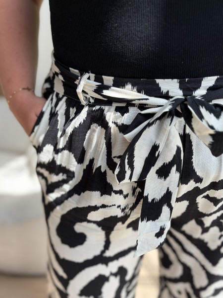 Pantalon fluide Labyrinthe noir