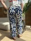 Pantalon fluide Labyrinthe bleu