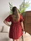 Robe courte fluide à pois rouge Robe courte fluide à pois rouge