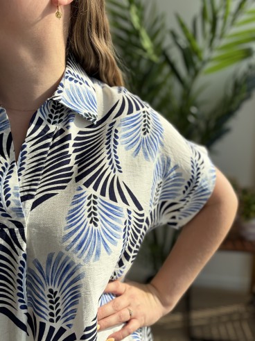 Robe Capri bleue grande taille