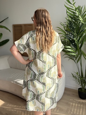 Robe Capri verte  grande taille