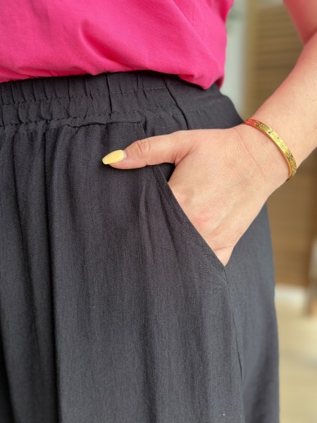 Jupe culotte fluide noire