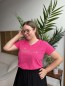 T-shirt Pipelette brodé rose fuchsia T-shirt Pipelette brodé rose fuchsia