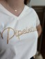 T-shirt Pipelette brodé blanc T-shirt Pipelette brodé blanc