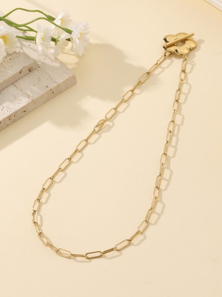 Collier doré fleur