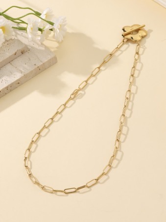 Collier doré fleur