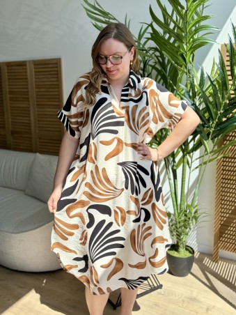 Robe chemise fluide Savannah grande taille