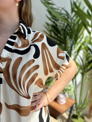 Robe chemise fluide Savannah grande taille
