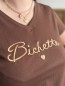 T-shirt bichette brodé marron