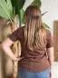T-shirt bichette brodé marron