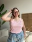 Débardeur côtelé curvy Basique rose