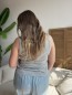 Débardeur côtelé curvy à rayures gris