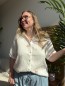 Chemise en gaze de coton fleurs brodées