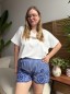 Short Vichy brodé bleu Short Vichy brodé bleu