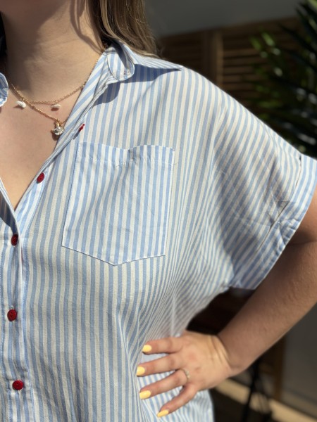 Chemise longue rayée Dolce Vita