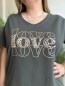 T-shirt Love léopard kaki T-shirt Love léopard kaki