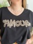 T-shirt amour léopard blanc T-shirt amour léopard blanc