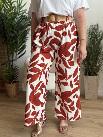 Pantalon fluide Alice terracotta grande taille