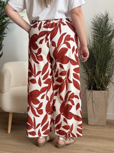 Pantalon fluide Alice terracotta grande taille