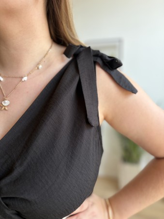 Robe longue Élise noire