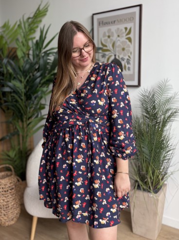 Robe Léonie fleurie grande taille