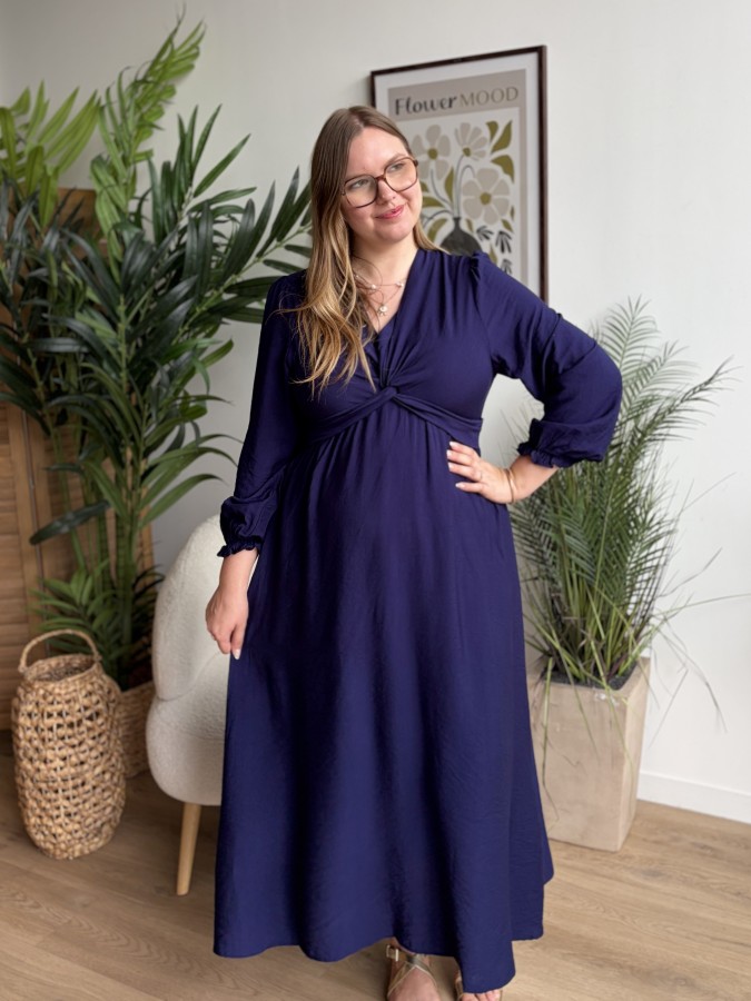 Robe longue Juliette bleu marine
