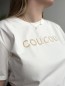 T-shirt brodé Coucou blanc