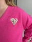 Gilet-pull Léopard rose fuchsia Gilet-pull Léopard rose fuchsia