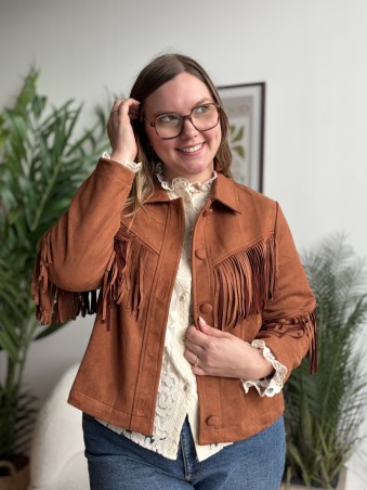 Veste à franges Western - grande taille