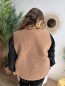 Gilet sans manches effet mouton Camel Gilet sans manches effet mouton Camel