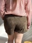 Jupe-short en suédine kaki Jupe-short en suédine kaki