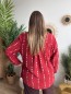 Blouse Agathe à motifs brodés rouge Blouse Agathe à motifs brodés rouge