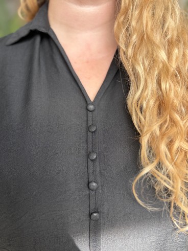 Blouse Alix noire - grande taille