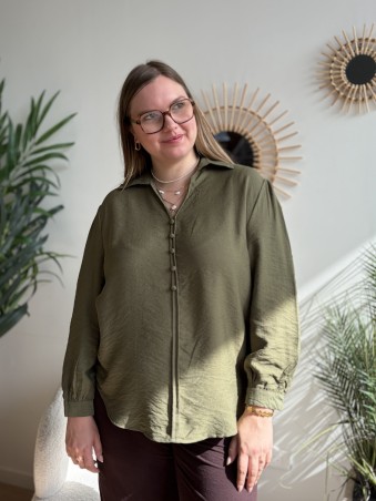 Blouse Alix kaki - grande taille
