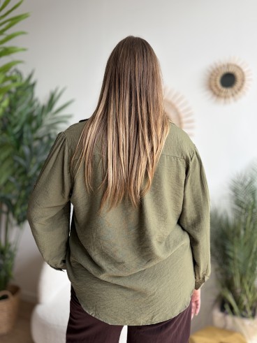Blouse Alix kaki - grande taille