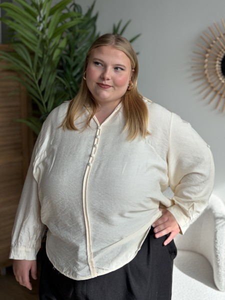 Blouse Alix blanche - grande taille